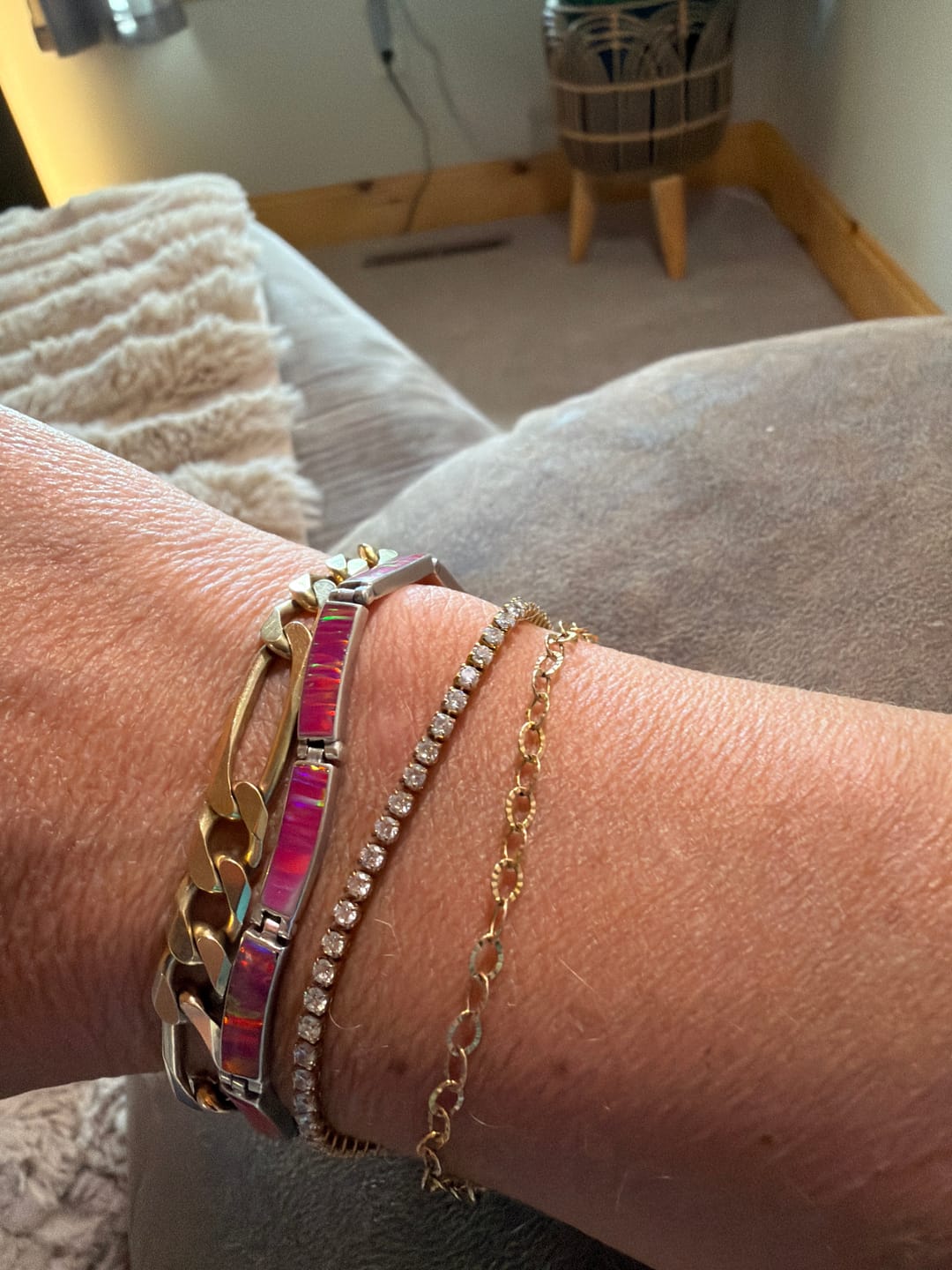 Customer photo review of Minimal Tennis Bracelet