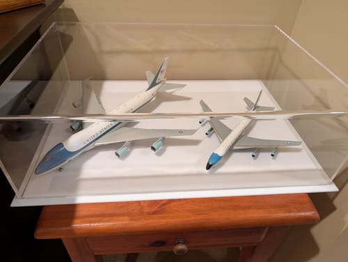 Customer photo review of Acrylic Flat Base Book Display Cases