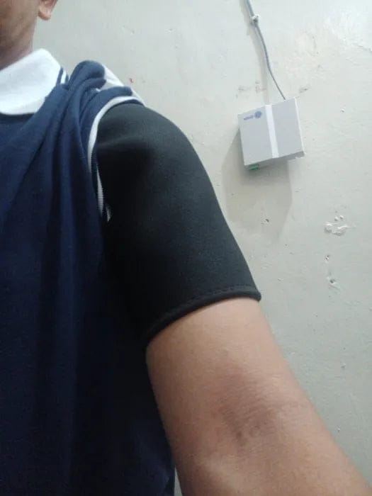 Customer photo review of Shoulder Stabilizer Compression Sleeve