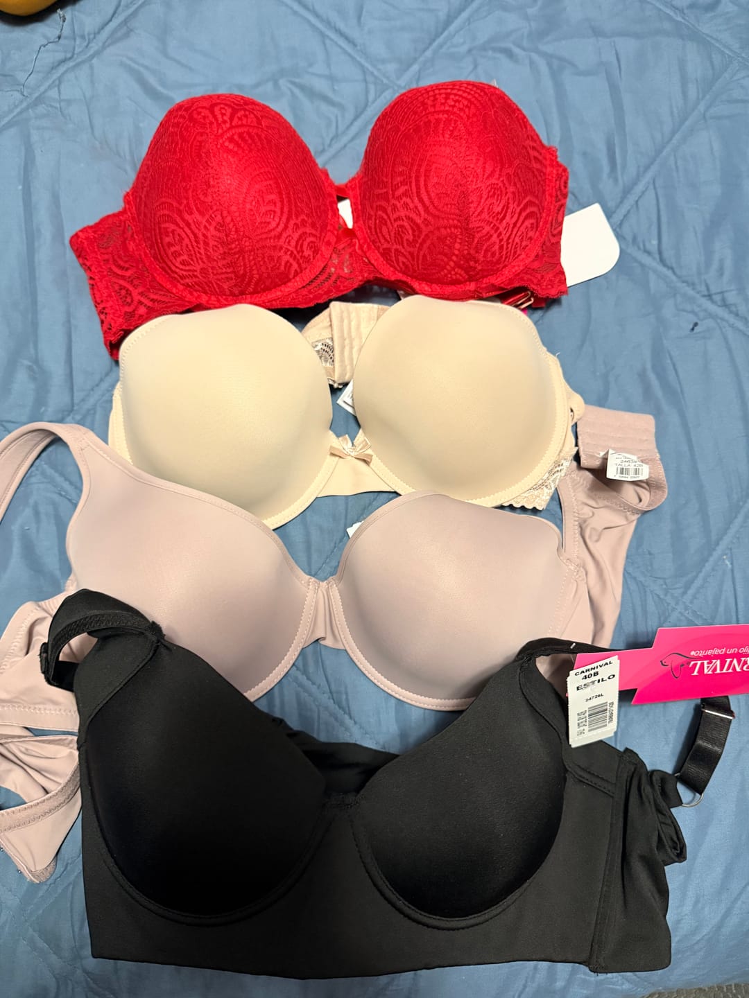 Customer photo review of Brasier de talla extra con peto largo negro 24726 Lady Carnival
