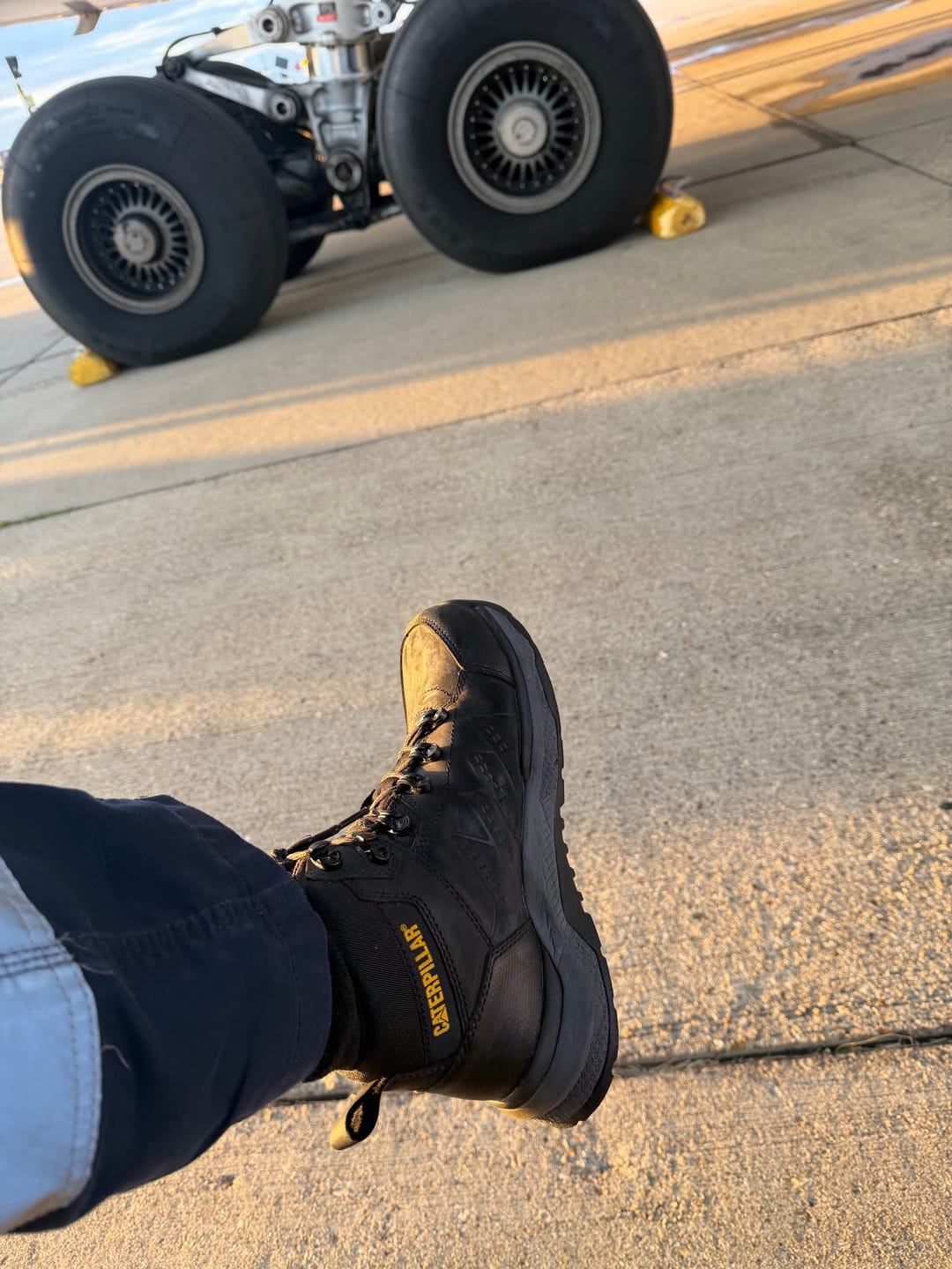Customer photo review of Inductor Leather Safety Boots Black