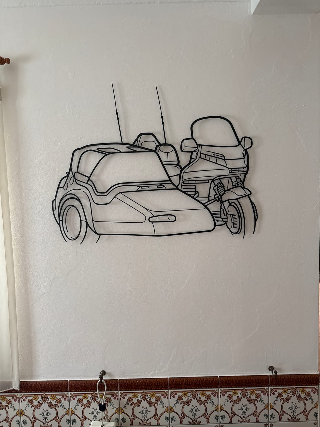 Customer photo review of Your Custom Bike Silhouette Metal Wall Art