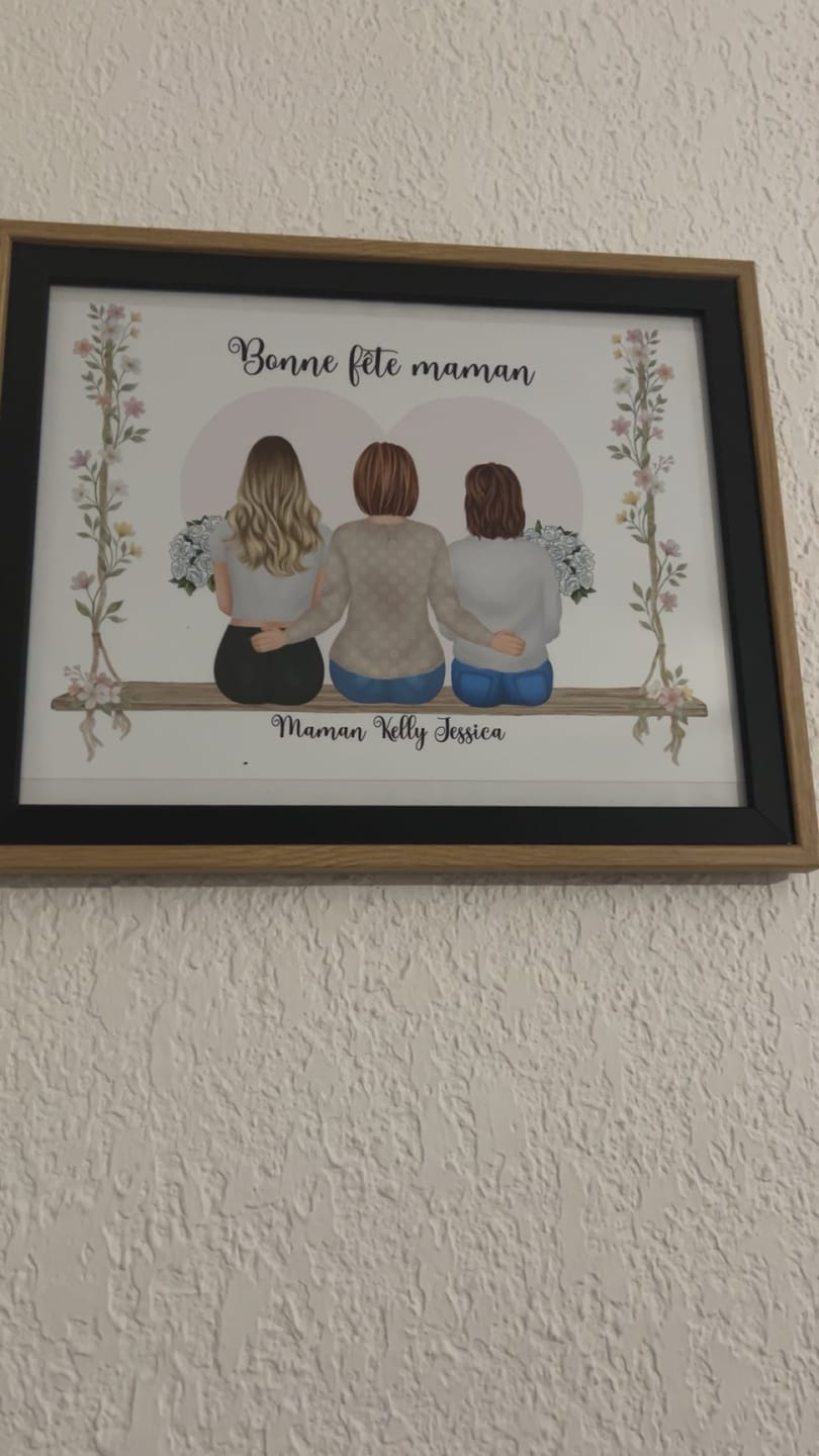 Customer photo review of Affiche Personnalisée - Maman et Enfants - Fête des mères