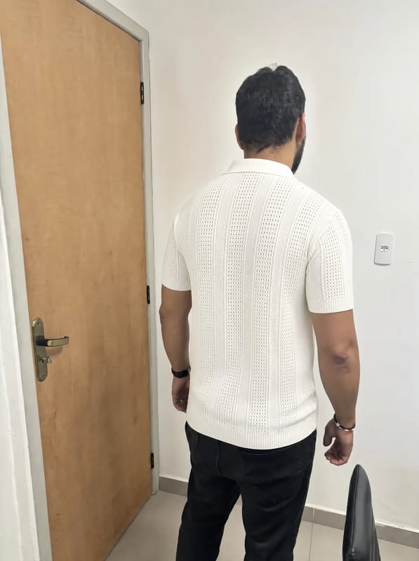 Customer photo review of Ivory Coast Polo Shirt – Cross & Crown