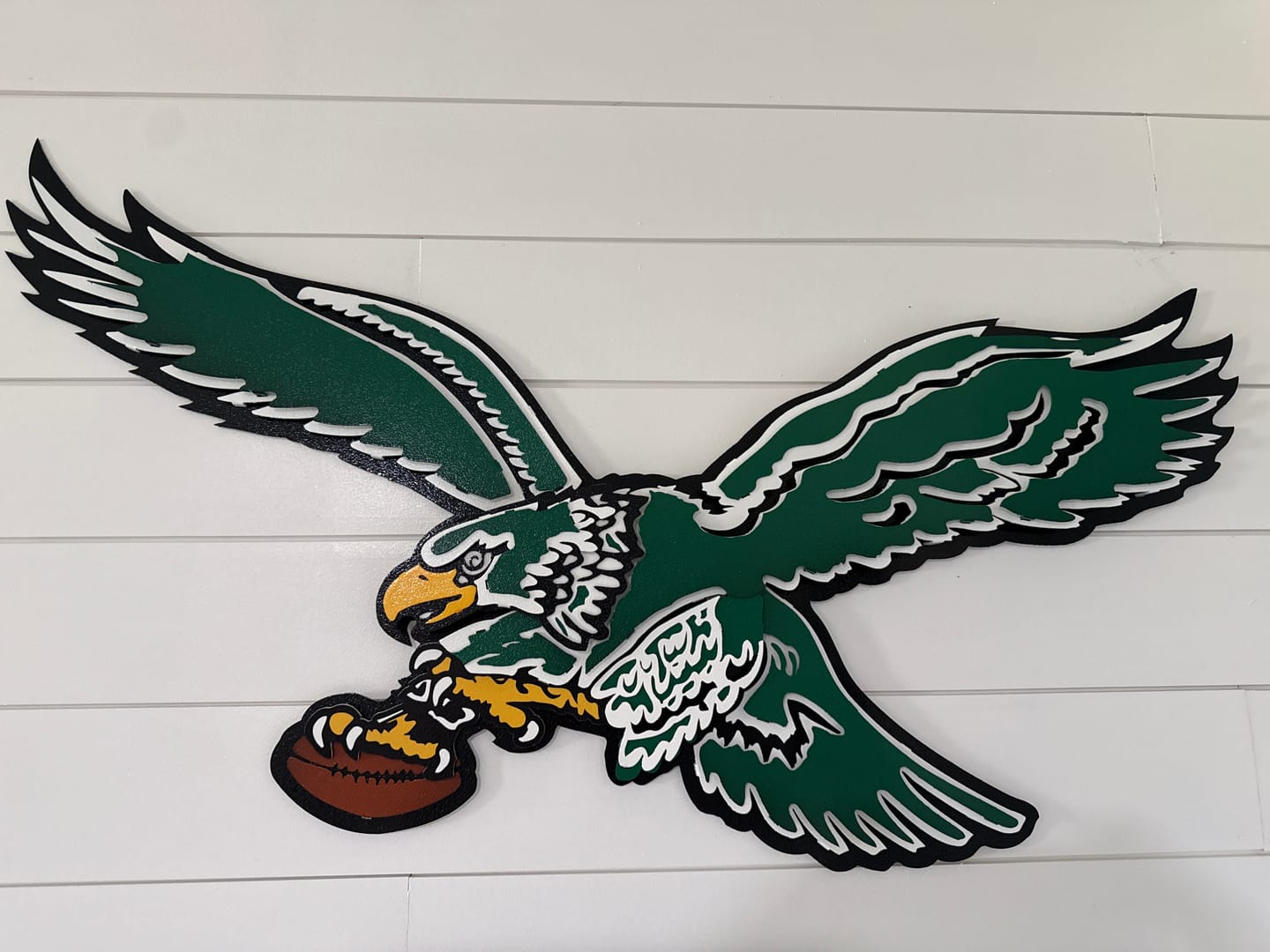 Customer photo review of Philadelphia Eagles "1987" Throwback 3D Vintage Metal Wall Art