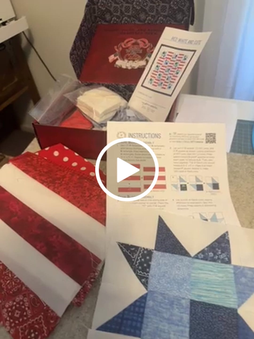 Customer video review of Red, White, and Cute  Precut Sew-Ready Quilt Kit