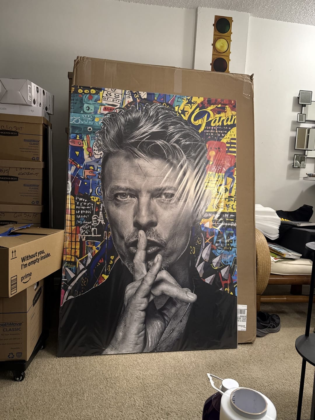 Customer photo review of Banksy David Bowie Shush