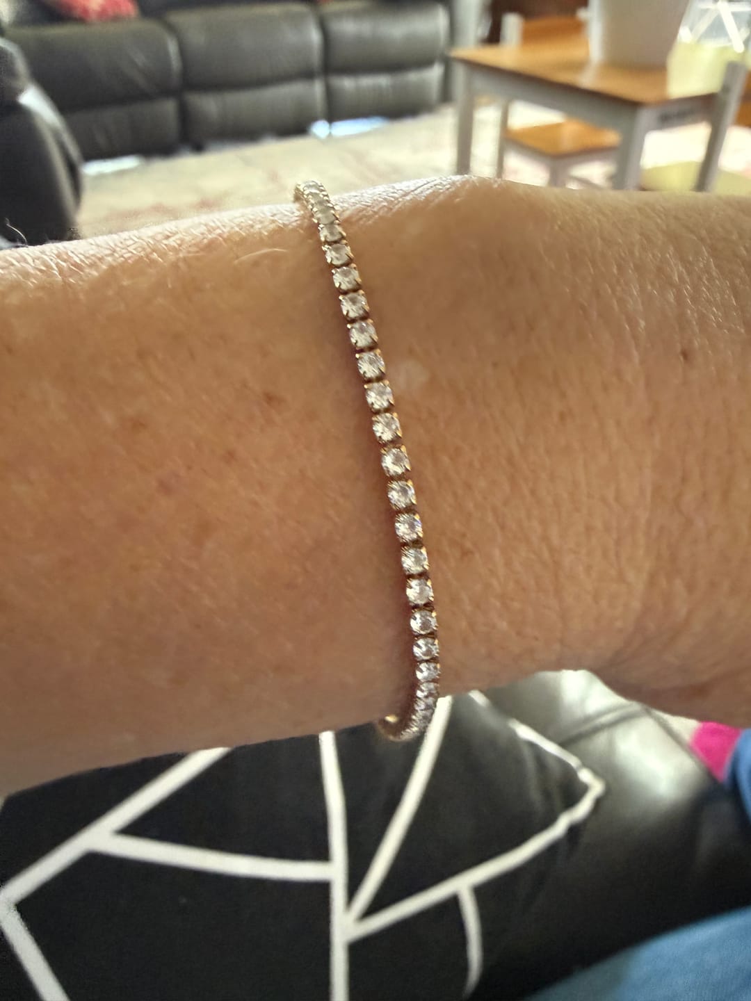 Customer photo review of Minimal Tennis Bracelet
