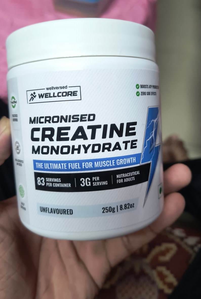 Customer photo review of Wellcore - Pure Micronised Creatine Monohydrate (122g, 33 Servings) Fruit Fusion