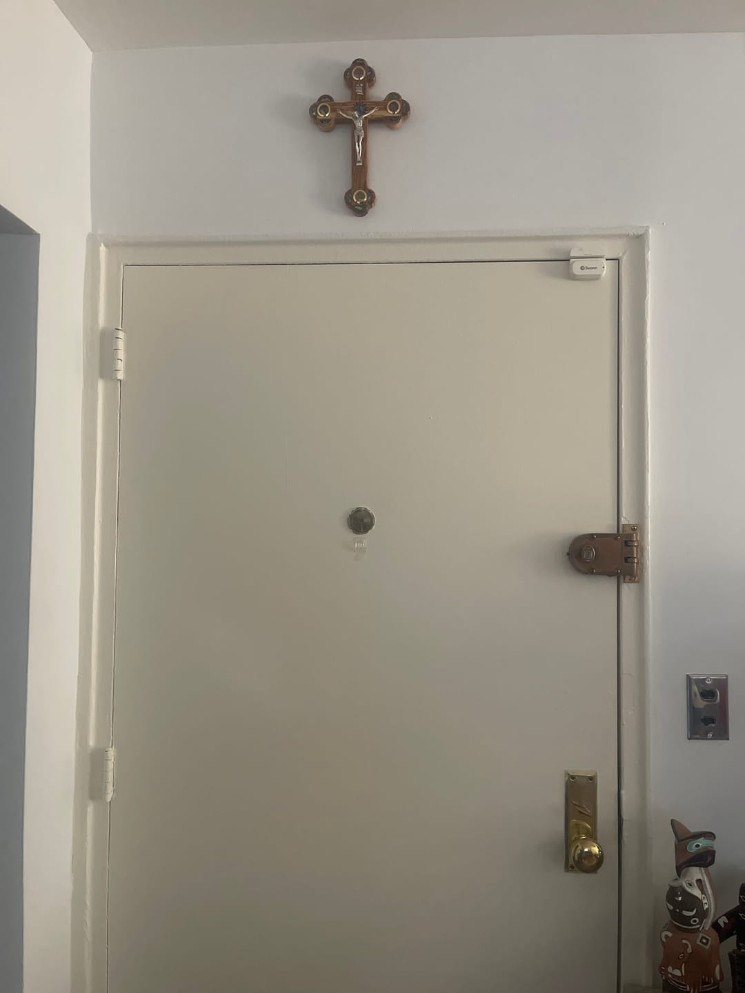 Customer photo review of Olive Wood Crucifix (Partially covered with Mother of Pearl) - Holy Land Crucifixes