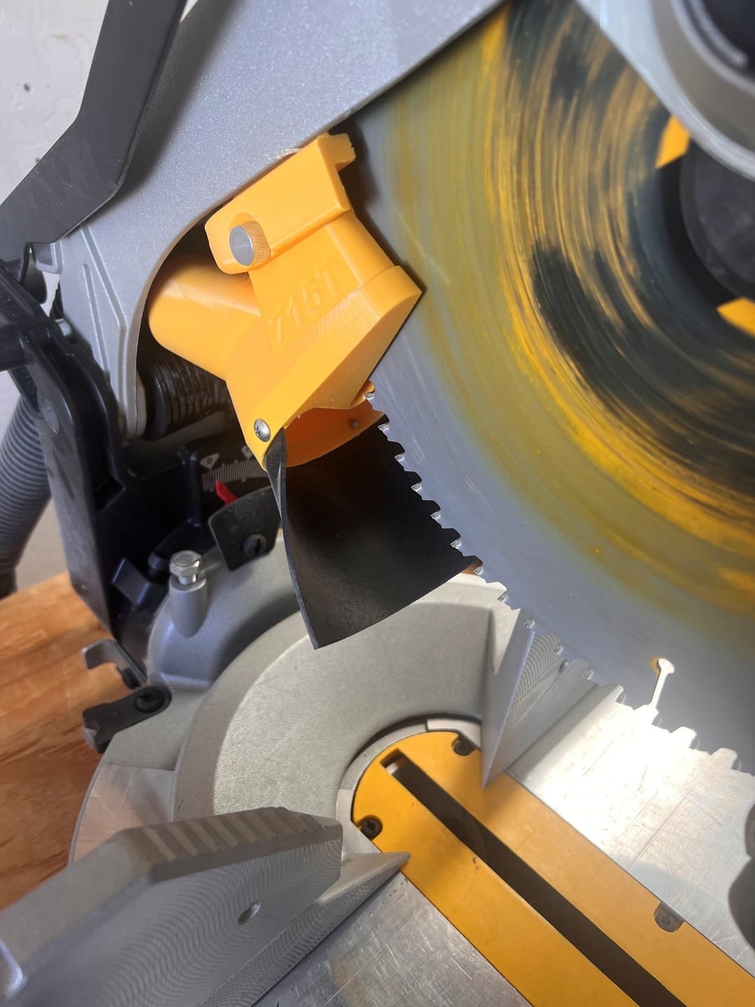 Customer photo review of Dust Collection Chute for Dewalt DW715/716 12" Non-Sliding Miter Saw