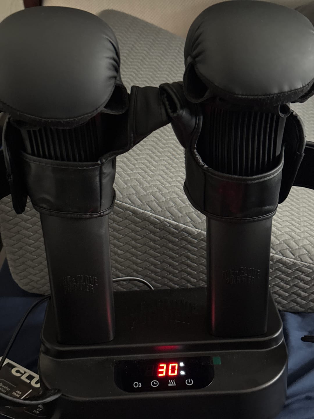 Customer photo review of The Glove Purifier V2 with Thermal Heating and O3-Enabled Active Technology Built for Preserving Boxing Gloves