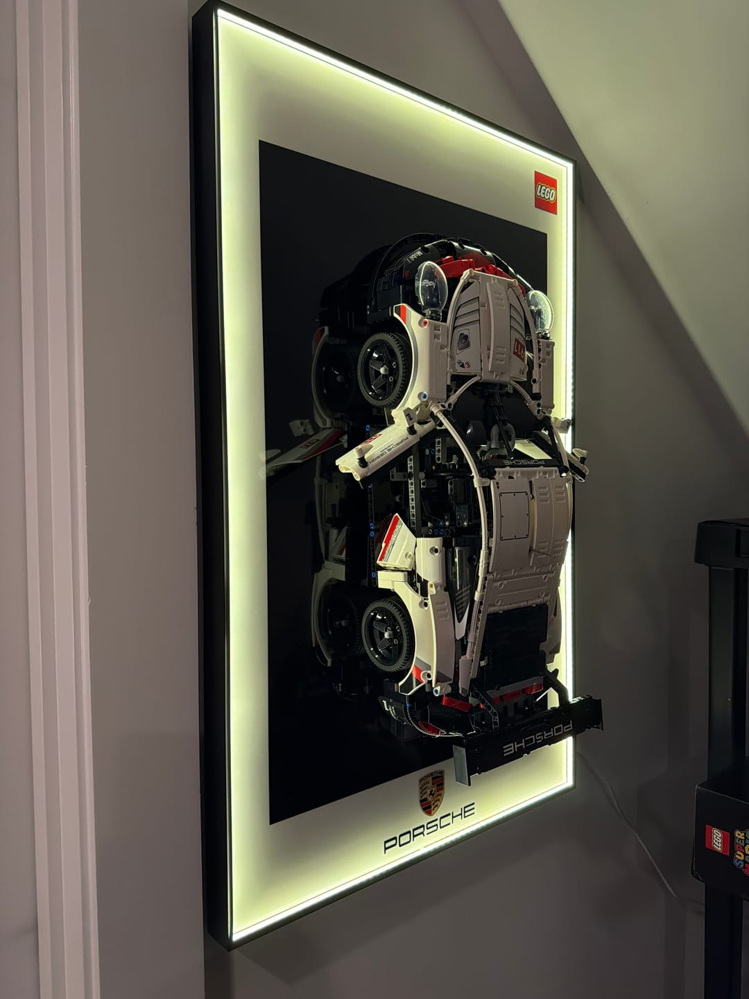 Customer photo review of LED Wall Display Frame for LEGO® Technic Porsche 911 RSR 42096
