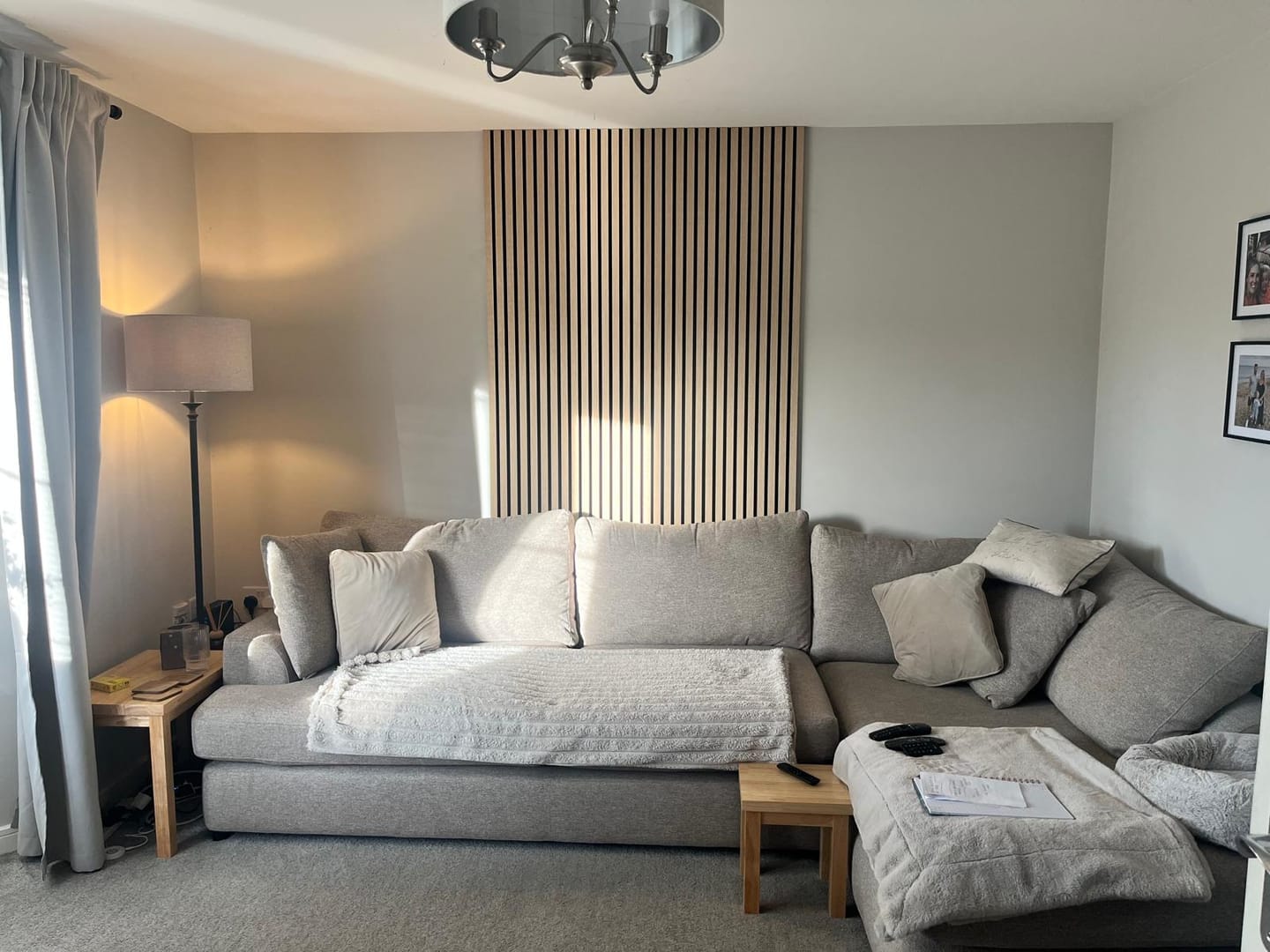 Customer photo review of Acoustic Slat Wall Panels Wooden Decorative Wall Panels Natural Oak Premium 2.4m x 0.6m