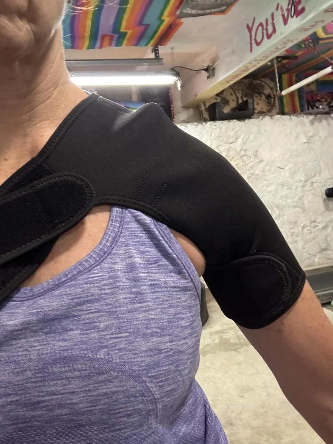 Customer photo review of Shoulder Stabilizer Compression Sleeve