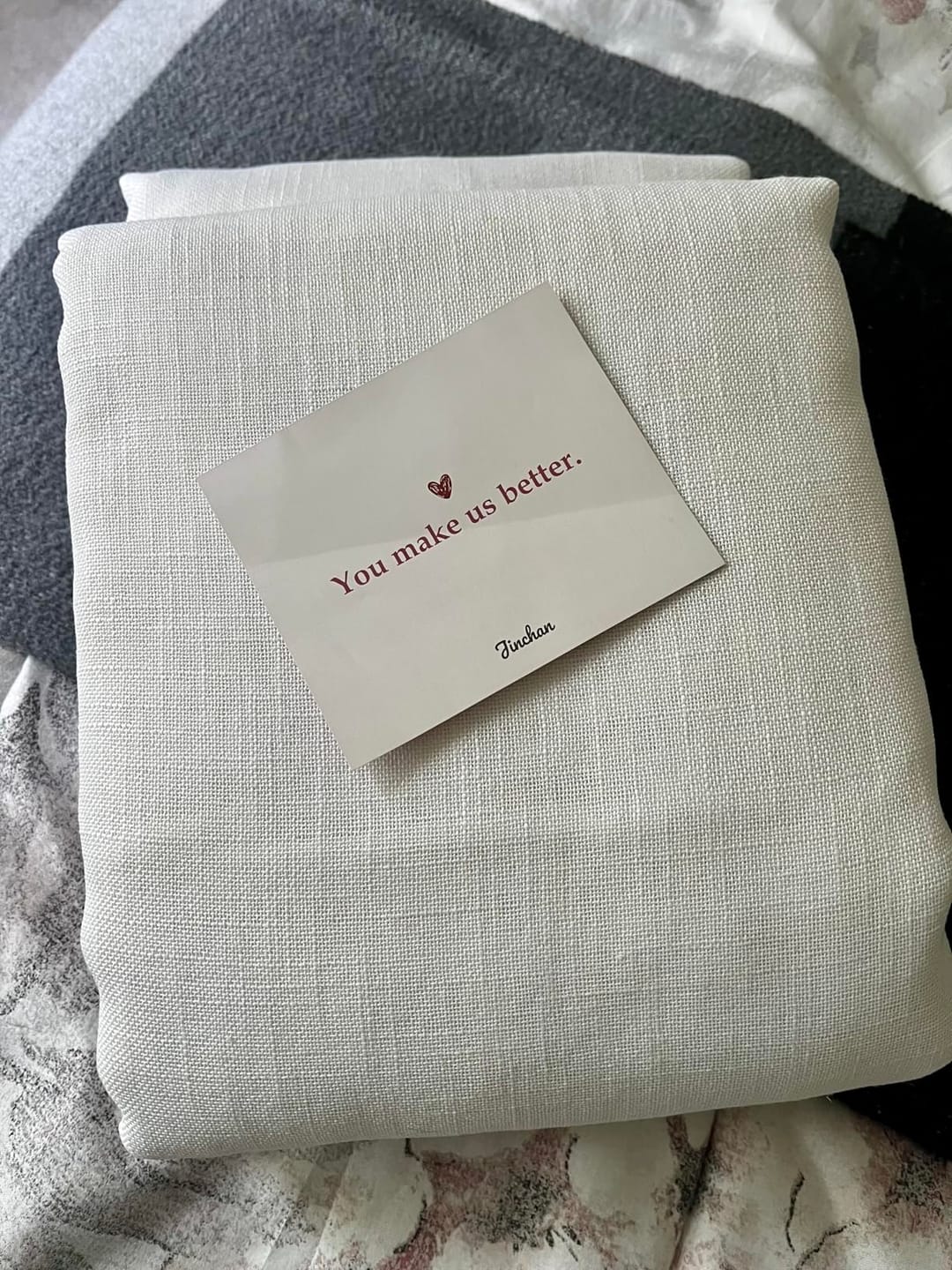 Customer photo review of Pinch Pleat Linen Blend Curtains