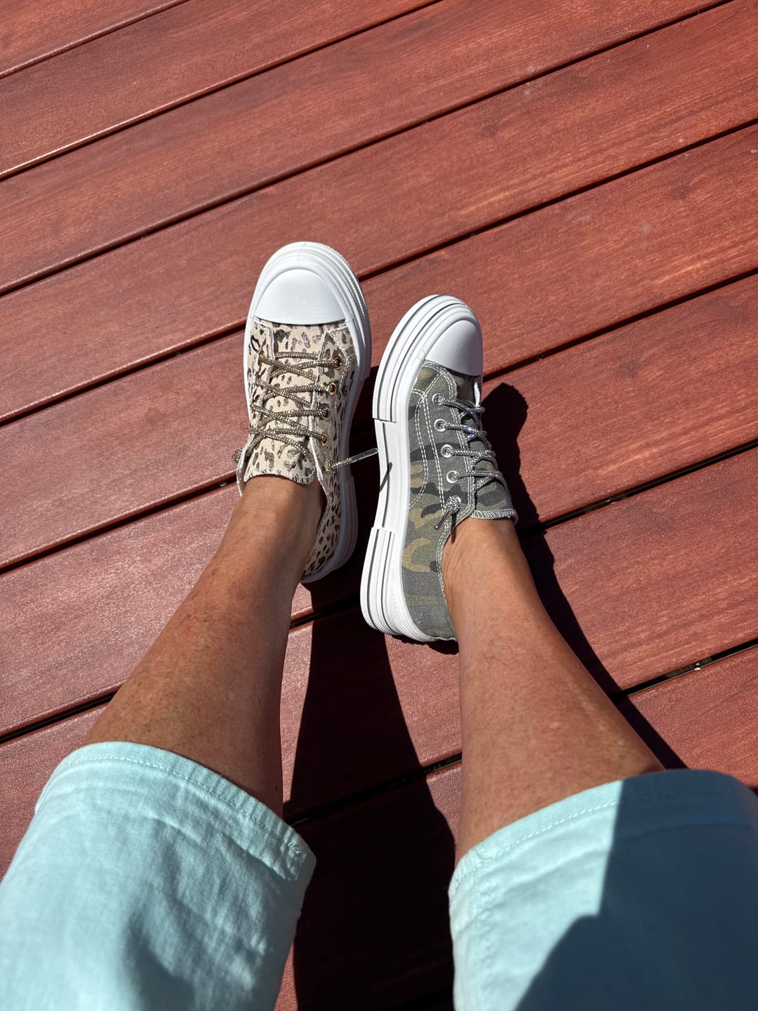 Customer photo review of Very G Khaki Camo Aman Sneakers