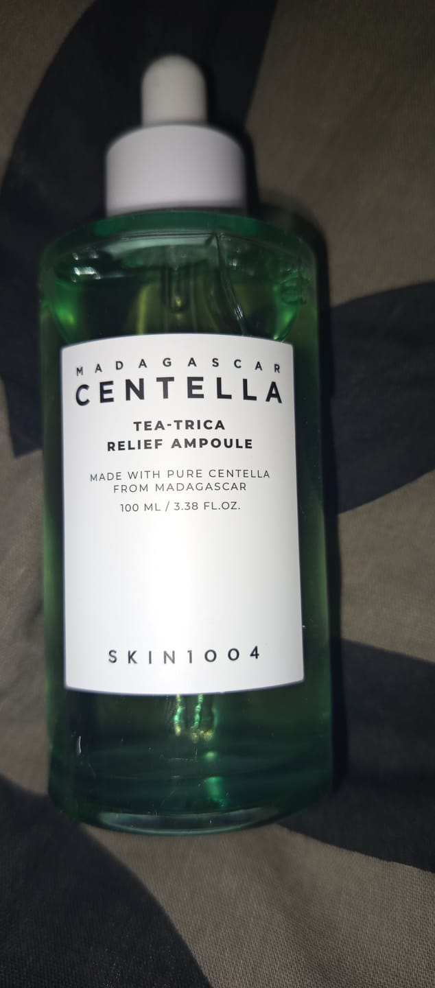 Customer photo review of Nomierinoša ampula problemātiskai ādai SKIN1004 Madagascar Centella Tea-Trica Relief Ampoule