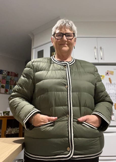 Customer photo review of Fern Puffer Down Jacket - Olive Green