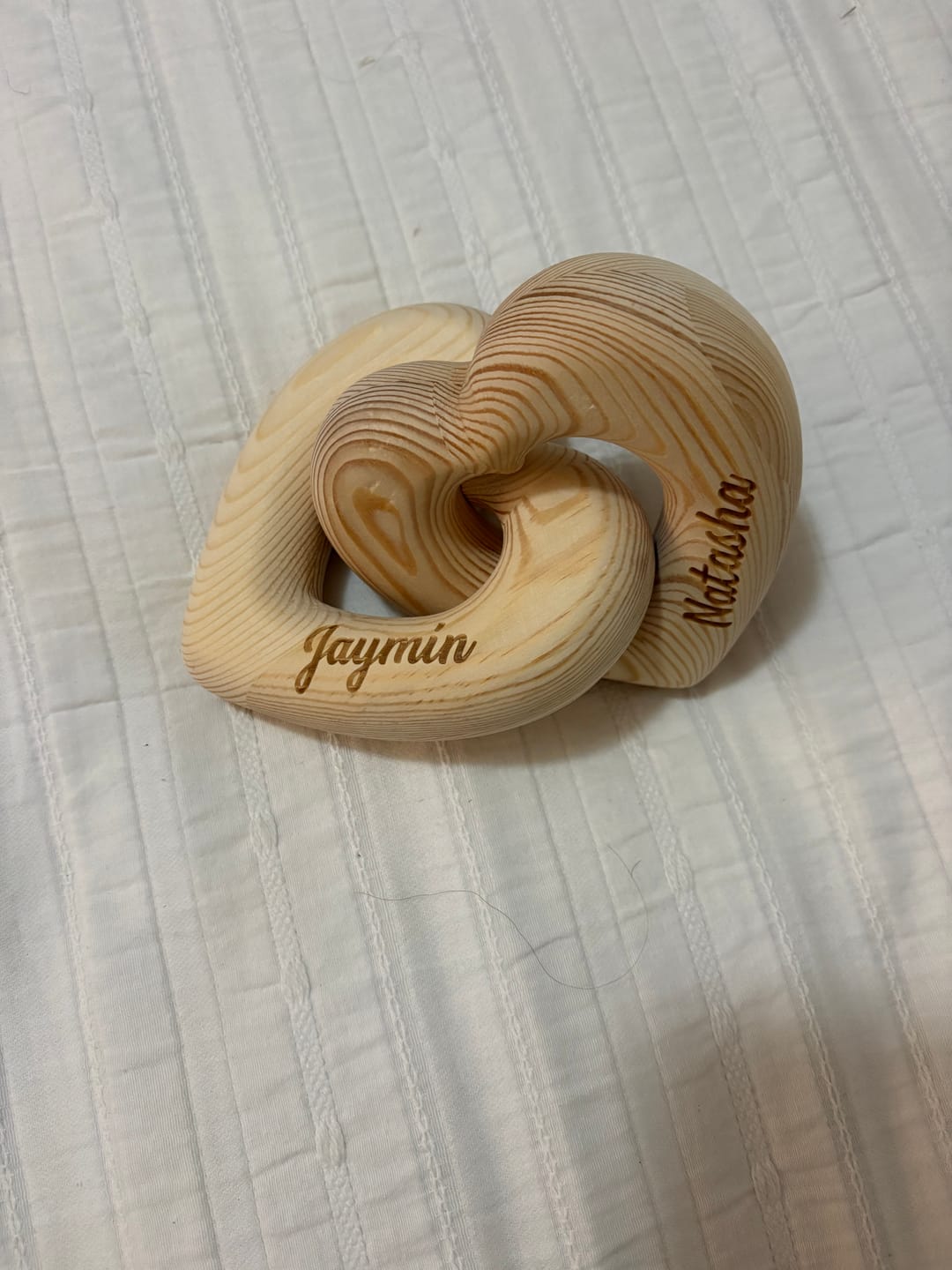 Customer photo review of Romantic Couple - Personalized Infinity Heart Sculpture