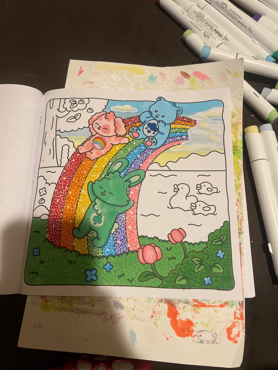 Customer photo review of Ohuhu Honolulu 168 Colors Dual Tips Alcohol Art Markers