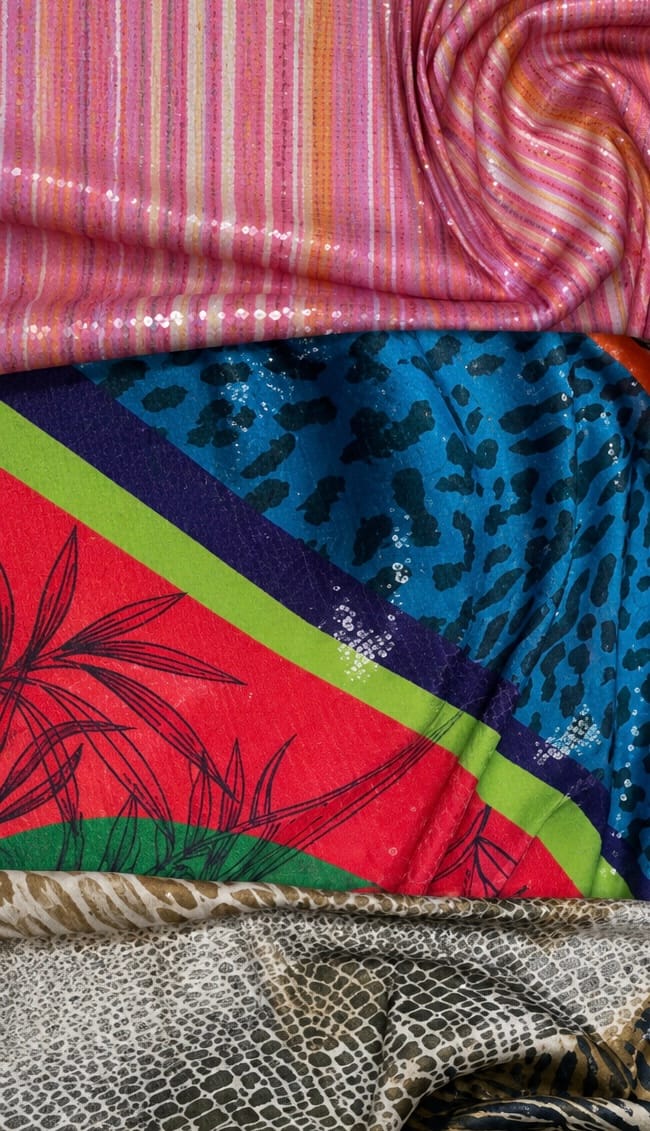 Customer photo review of Exotic Animal Print Sequin Fabric by the Metre