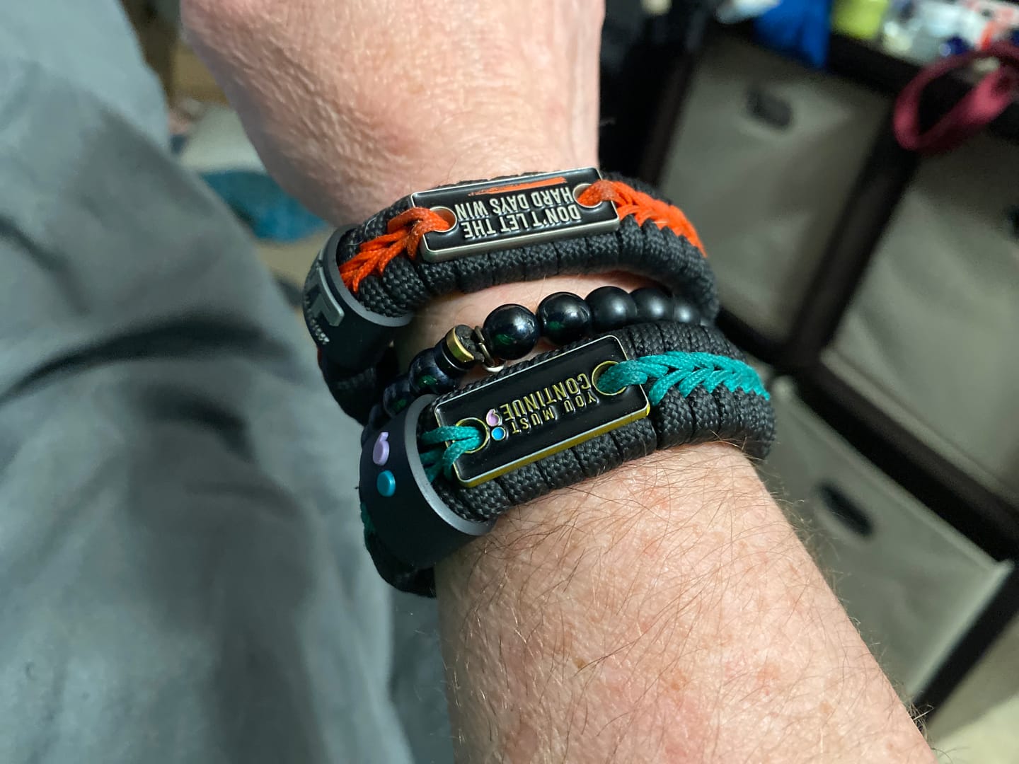 Customer photo review of "Continue ;" - Paracord Bracelet