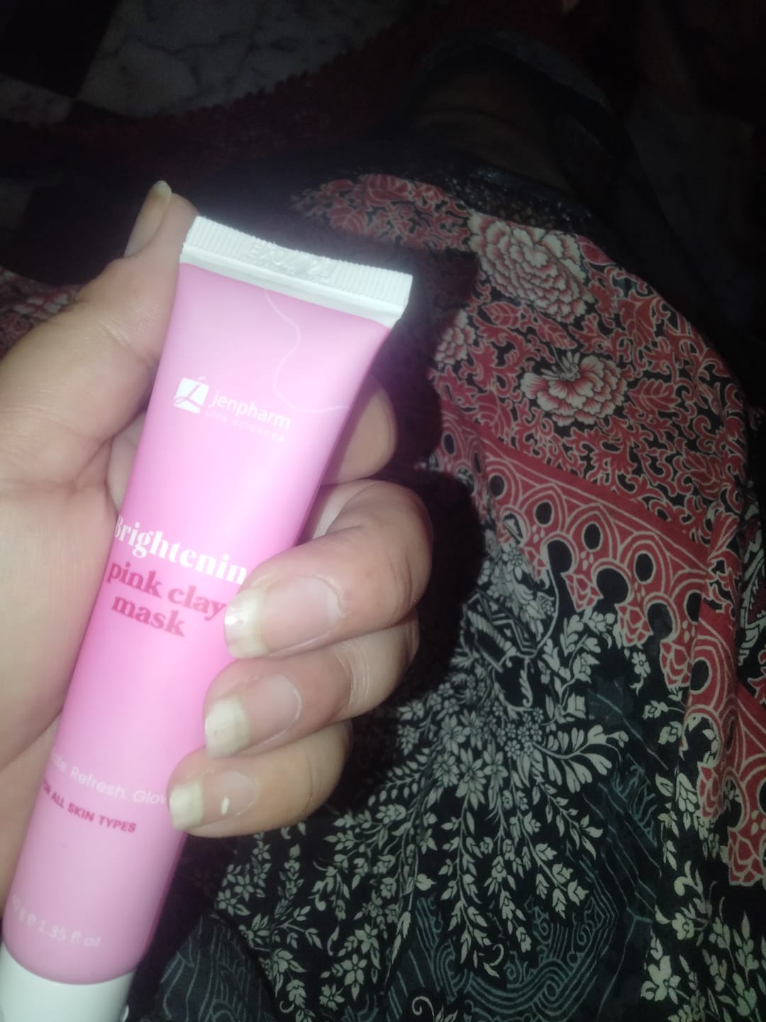 Customer photo review of Brightening Pink Clay Mask