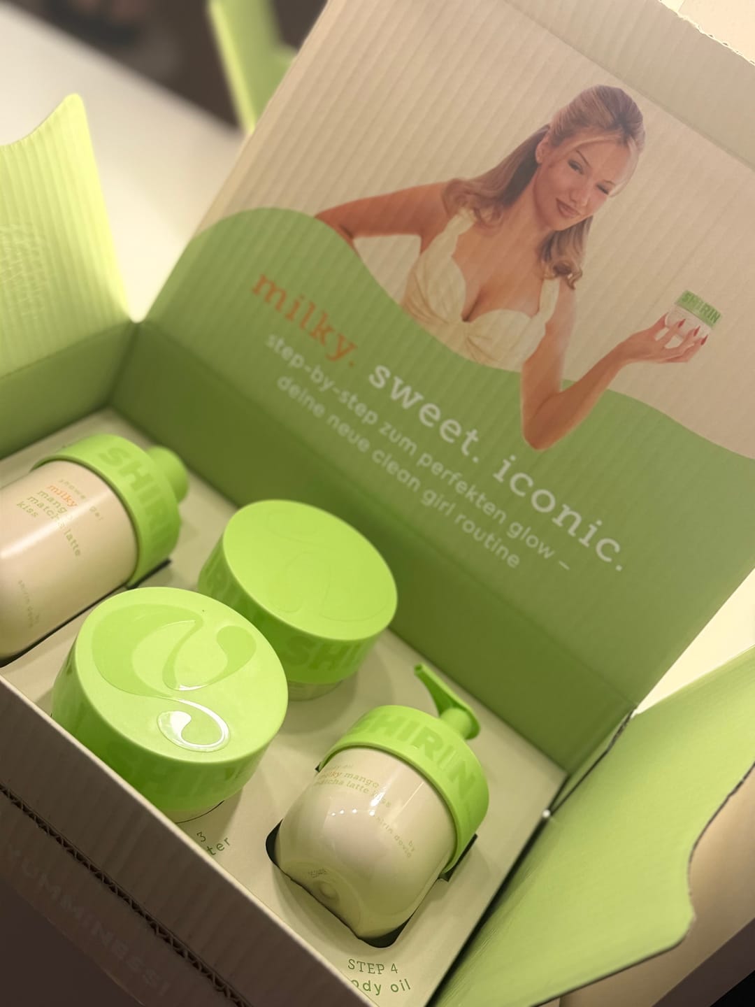Customer photo review of Glow Girl Butter Set Milky Mango Matcha Latte Kiss