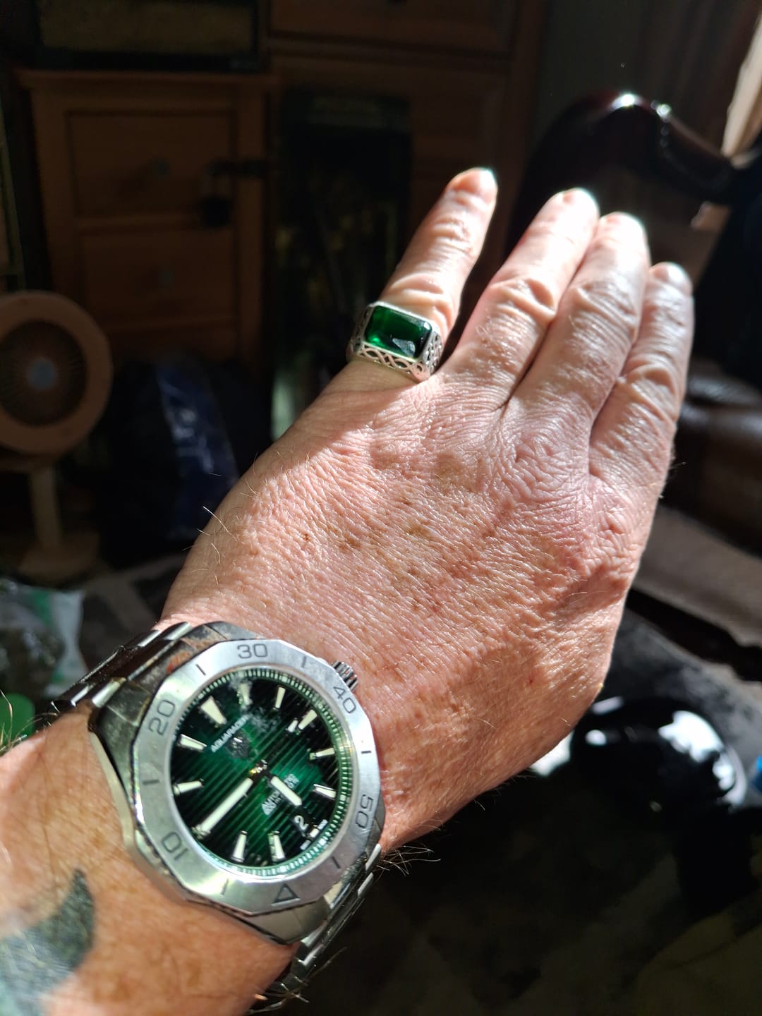 Customer photo review of GREEN GEM. - 925 STERLING SILVER
