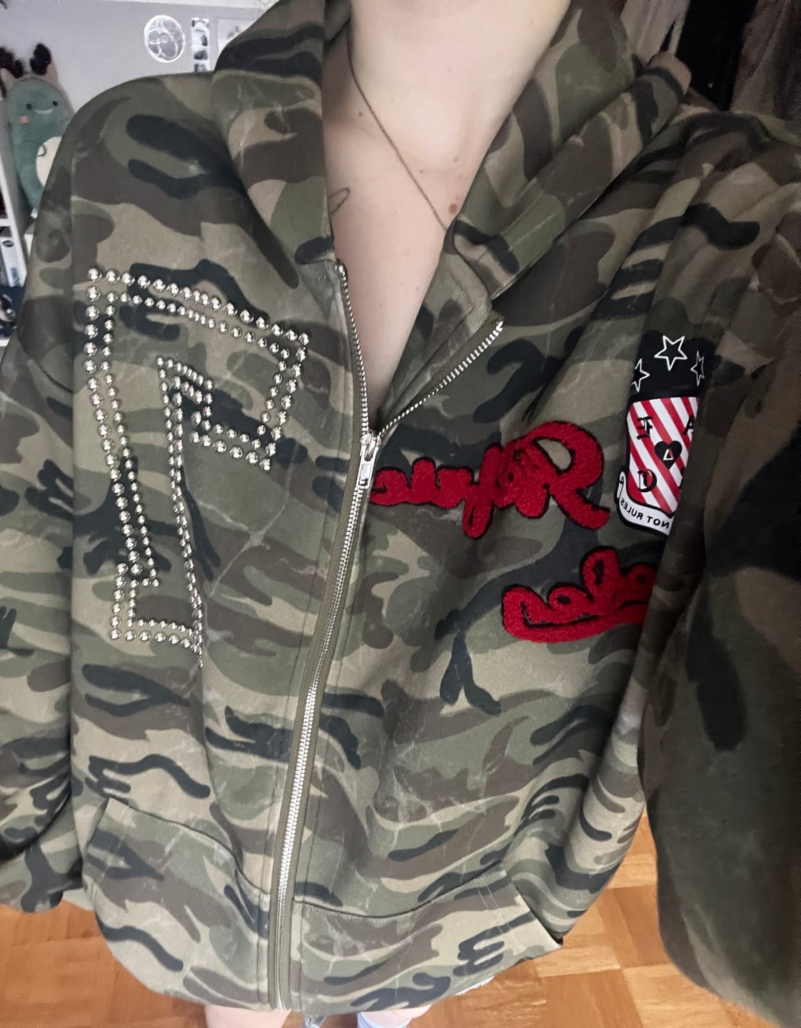 Customer photo review of Aelfric Eden Camo Zip Up Hoodie