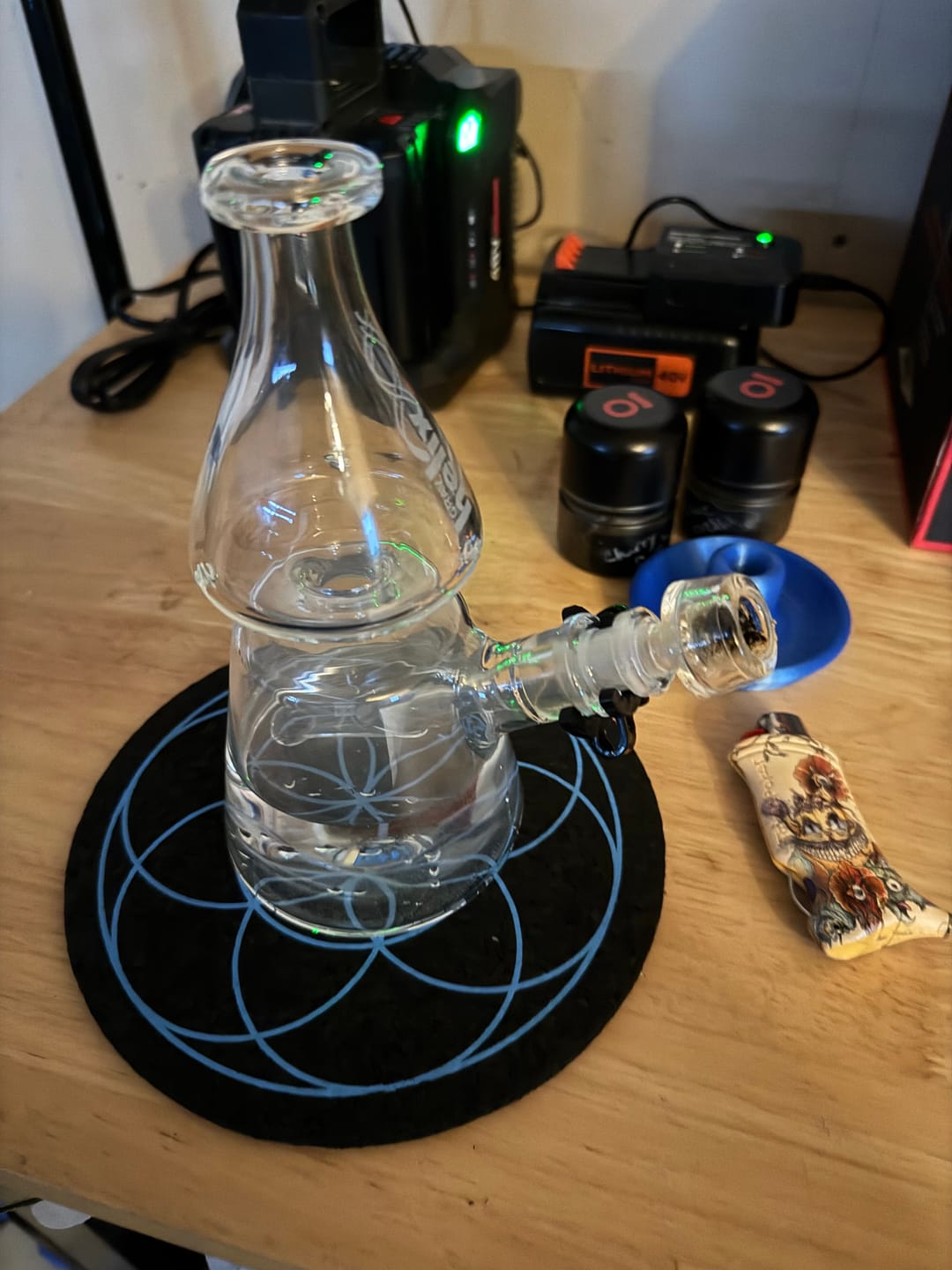 Customer photo review of 7 Hole Glass Screen Bowl