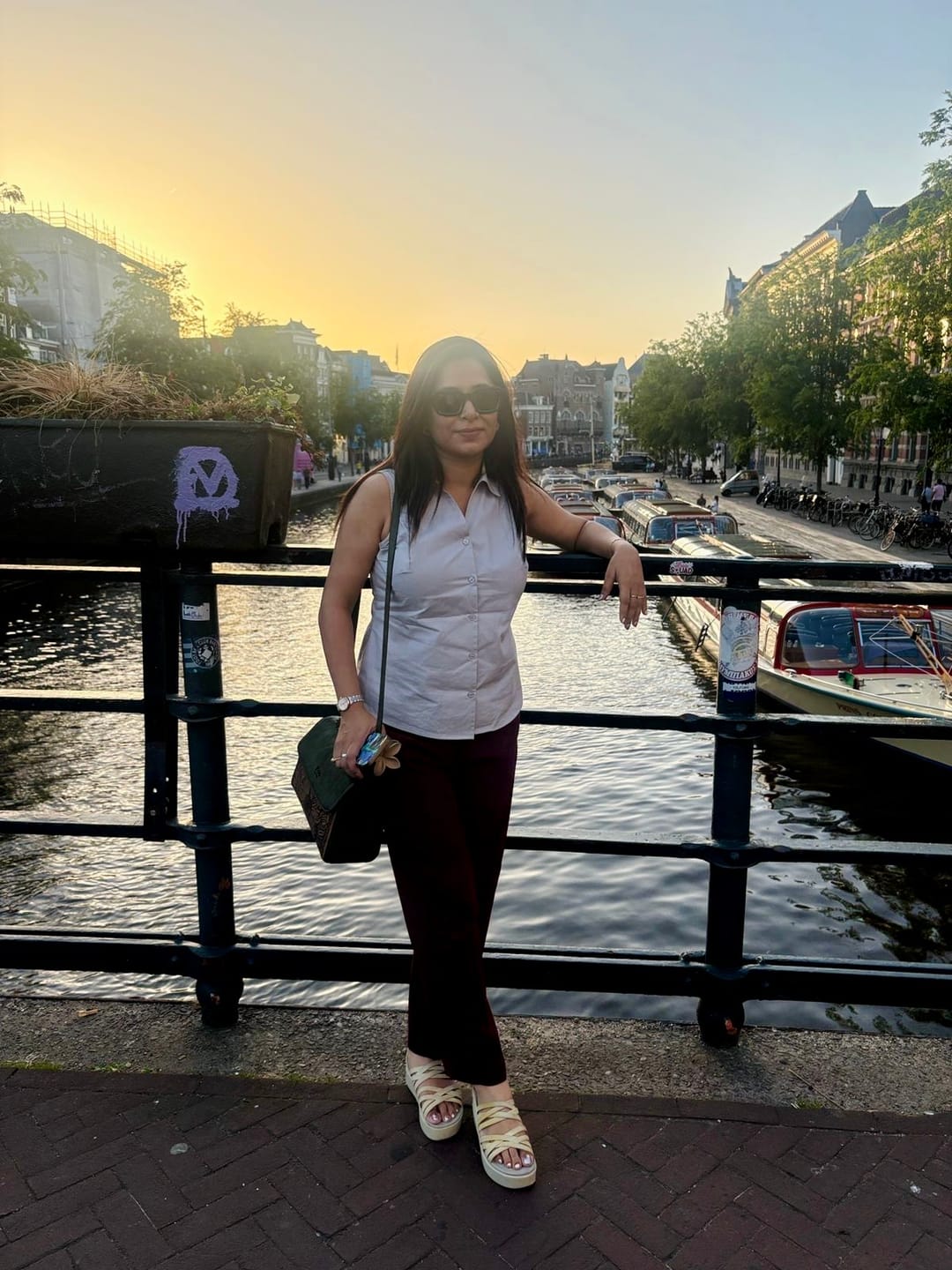 Customer photo review of Women Light Grey Better Cotton Sleeveless Shirt