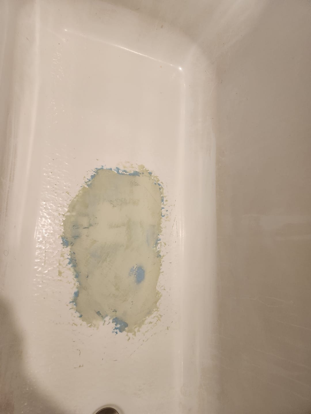Customer photo review of Floor Crack Repair - Tub and Shower Repair Kit