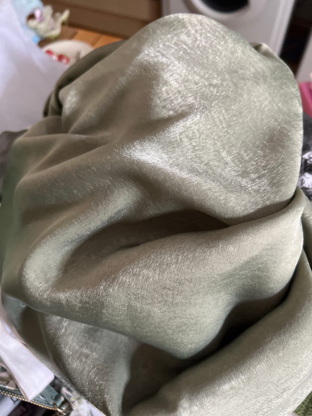 Customer photo review of Velvet Touch Satin Fabric