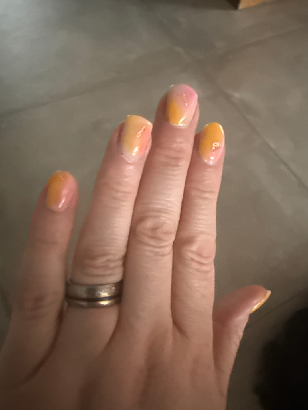 Customer photo review of Sunset Lover Dipping Powder