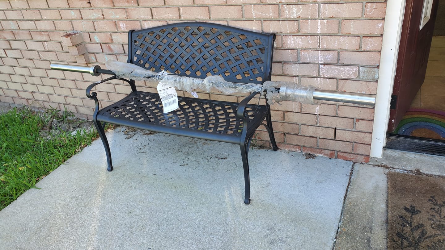 Customer photo review of 1,500lb Olympic Bar