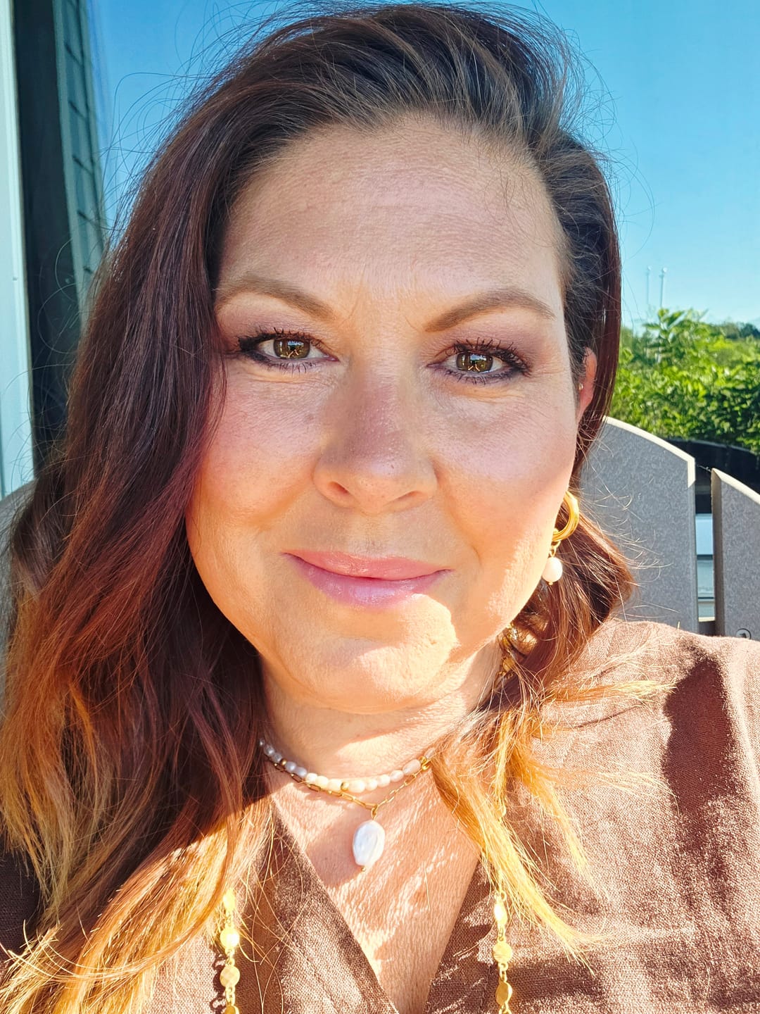 Customer photo review of Bethany Pearl Drop Hoop (Bundle)