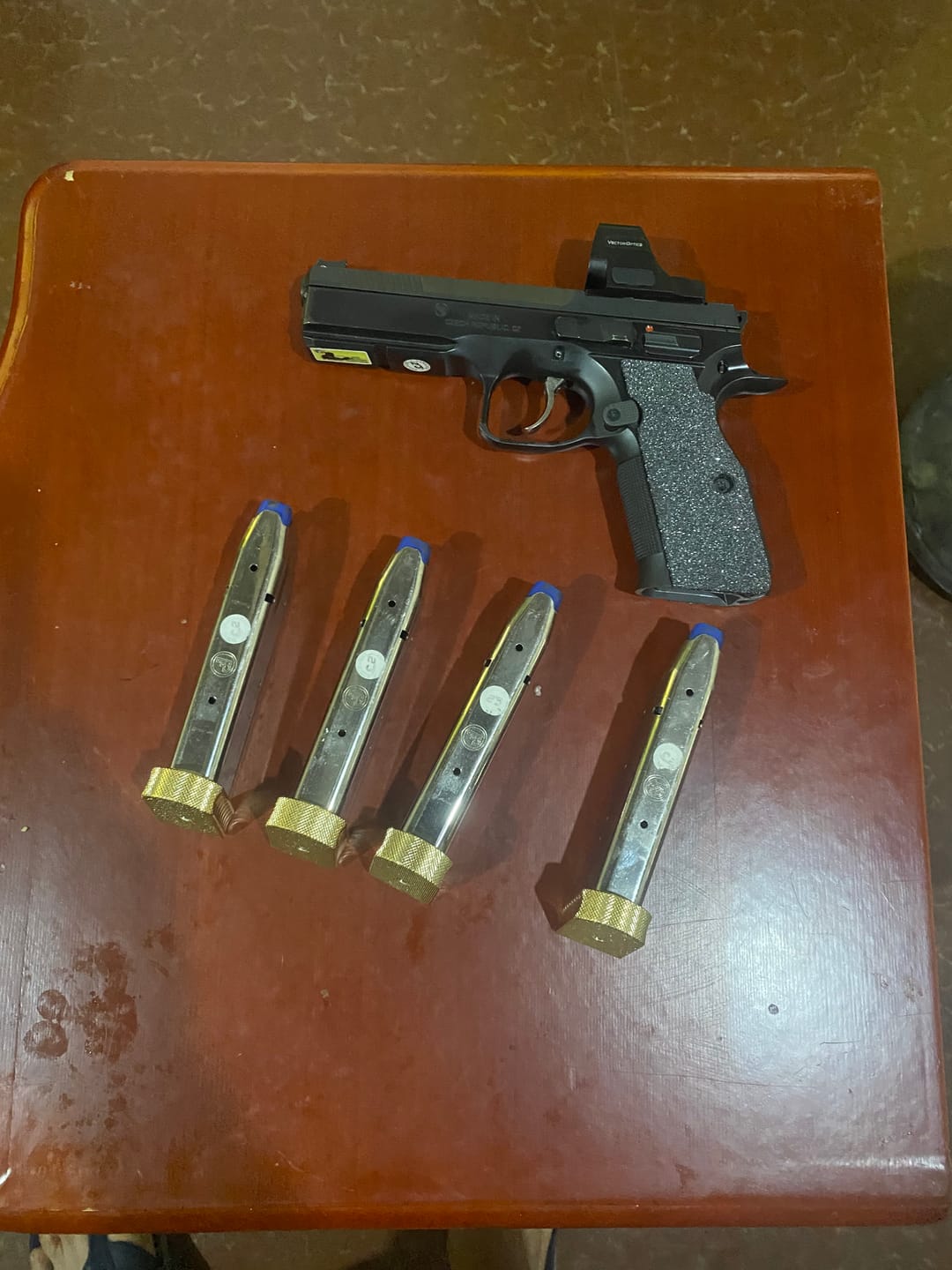 Customer photo review of CZ Shadow 2 Magazine Release Button