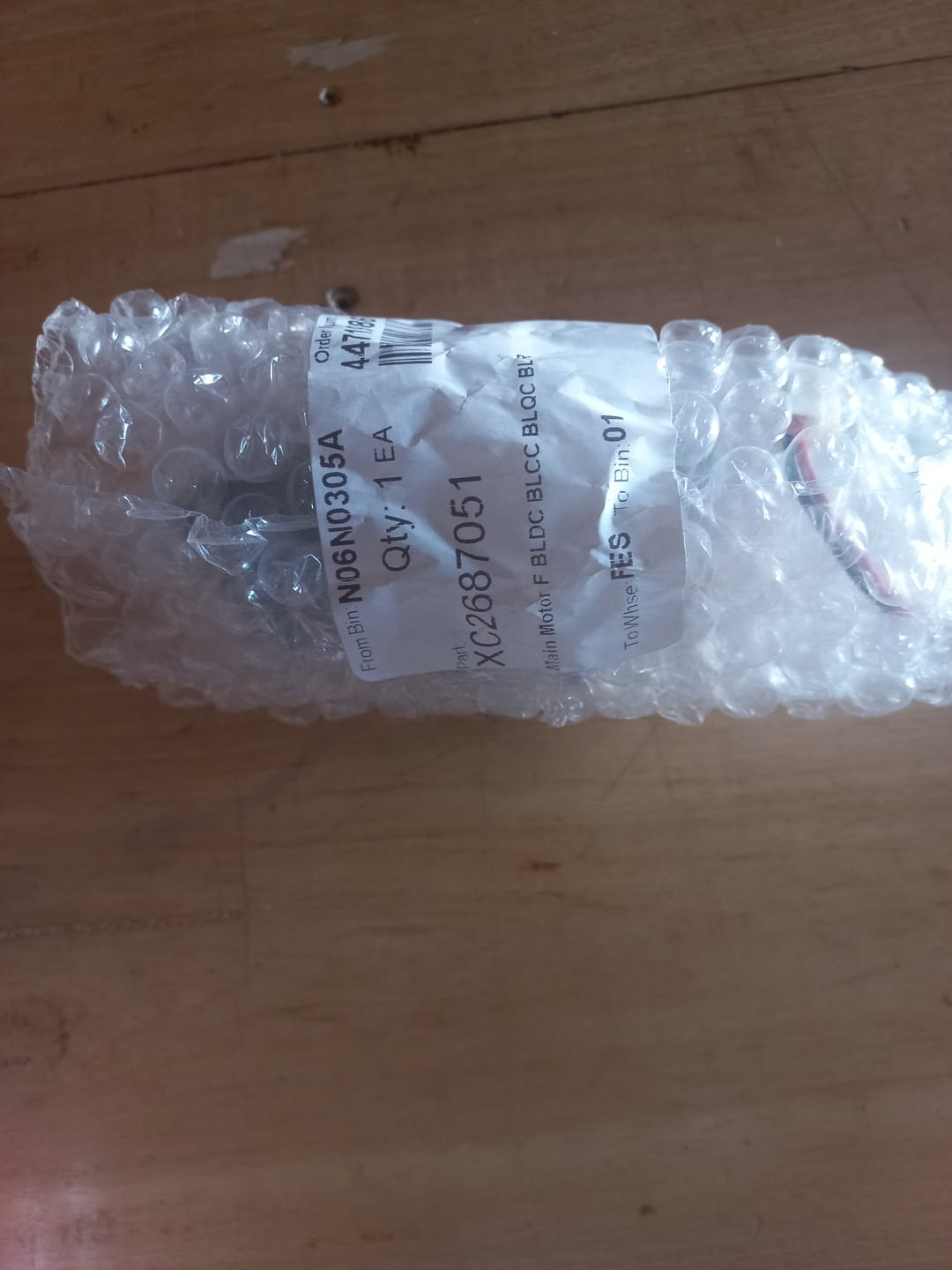 Customer photo review of Motor (Main), Babylock, Brother #XE3180001