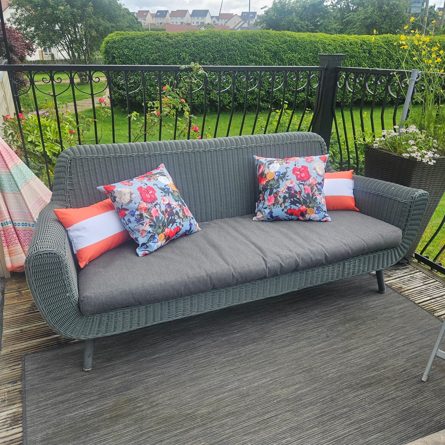 Customer photo review of Outdoor Garden Waterproof Cushion - Garden Bouquet