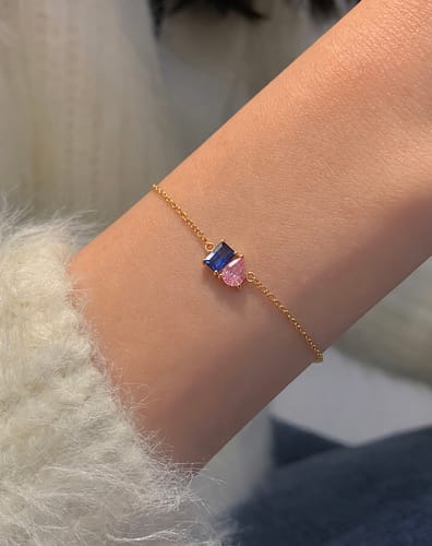 Customer photo review of Forever Duo Birthstone Bracelet