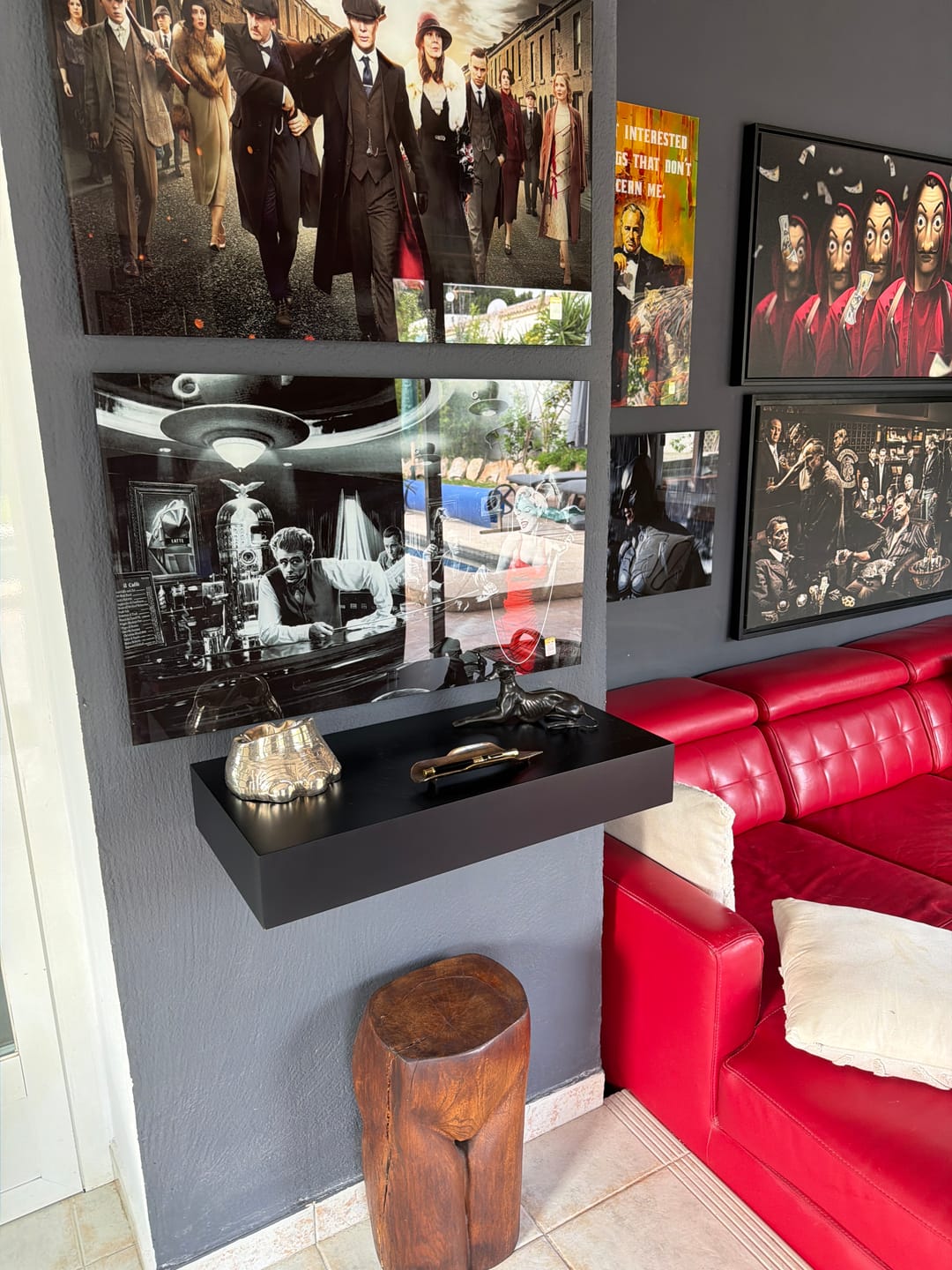 Customer photo review of Floating Shelf with Hidden Drawer and RFID Lock A12