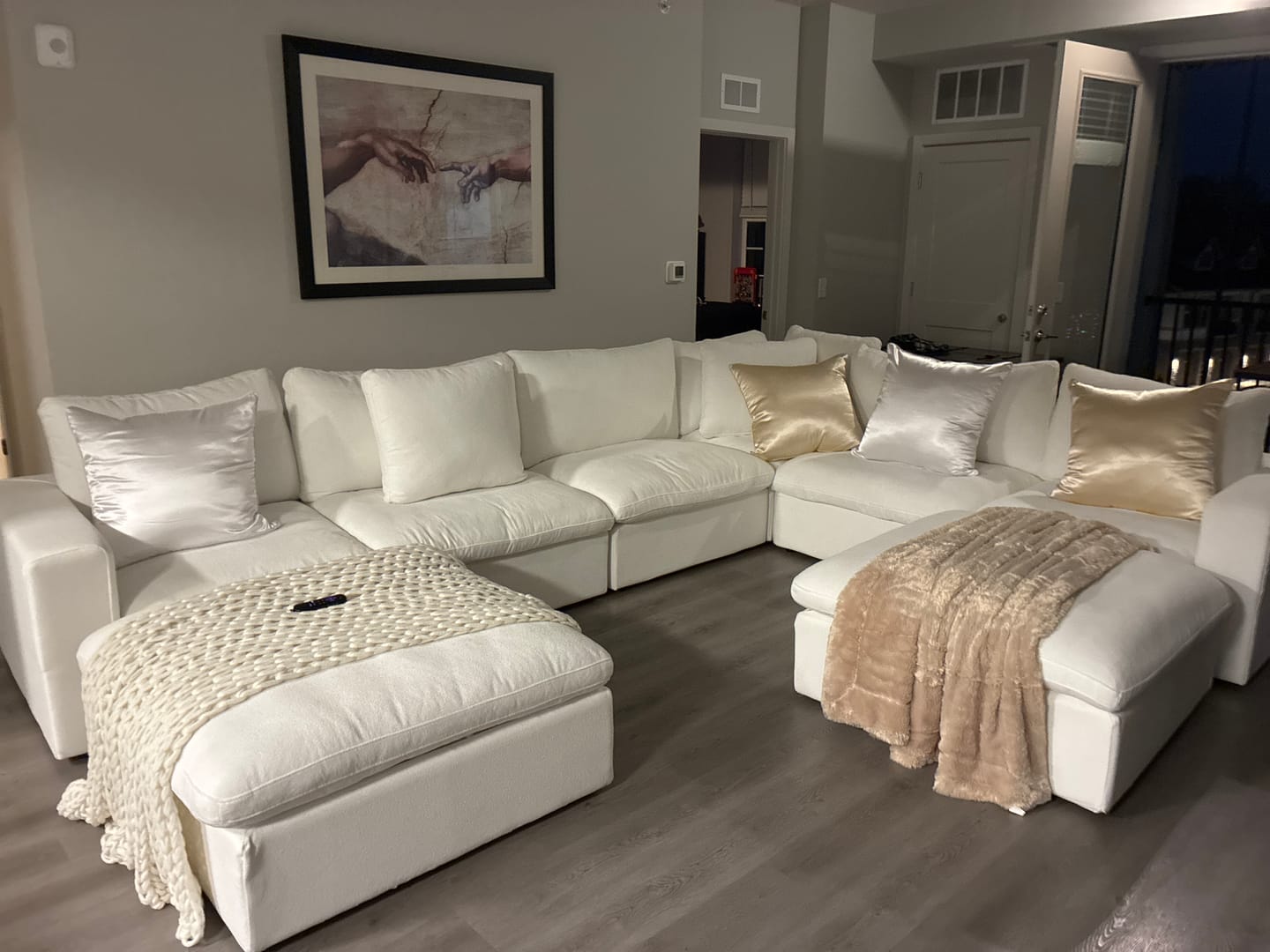 Customer photo review of Classic Modular 7-Seater Corner Chaise in White