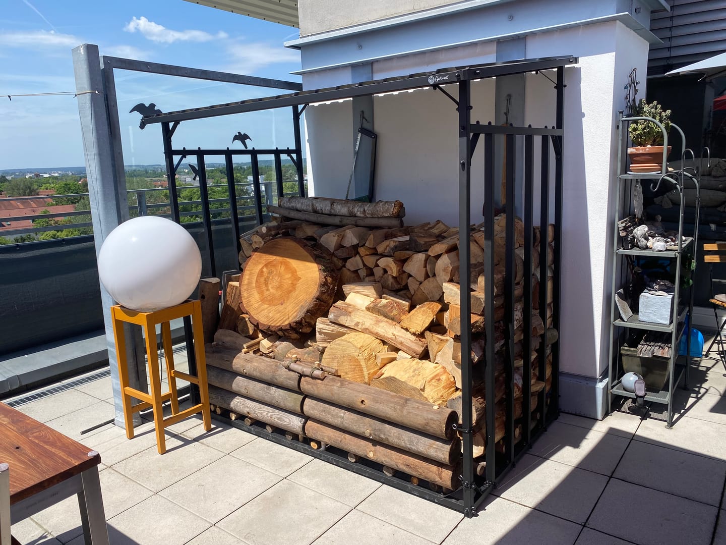 Customer photo review of Gartenzeit® Premium Kaminholzregal für den Außenbereich – XXL, extra stabil & wetterfest