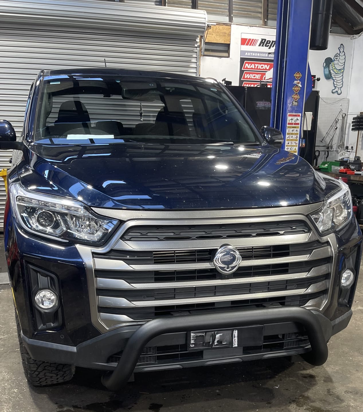 Customer photo review of Sensor Compatible Nudge Bar For SsangYong Musso 2018-2026 - UniUte