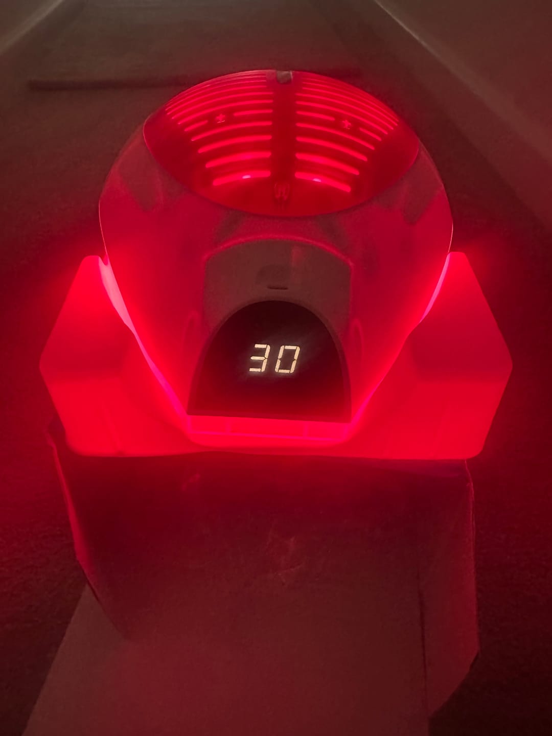 Customer photo review of Laser Hair Growth Helmet With 176 Lasers