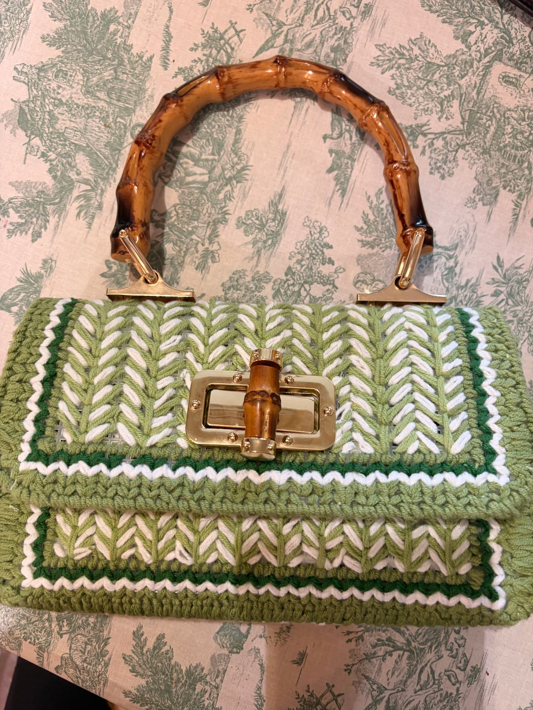 Customer photo review of CrochetPark™ Linden Whisper Clutch Cross Stitch DIY kit