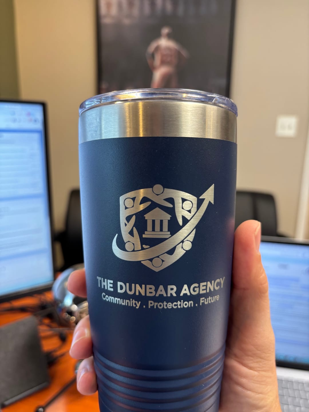Customer photo review of 20 oz. Custom Engraved Tumbler