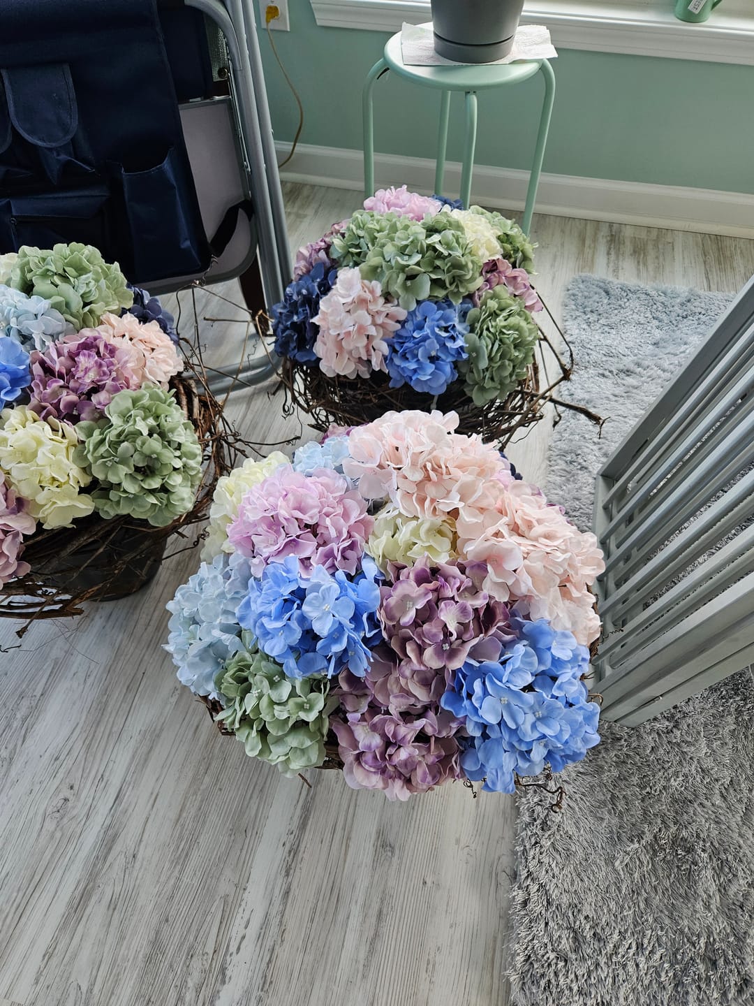 Customer photo review of Clearance Sale! Wholesale 26 - Color Silk Hydrangeas with Detachable Stems for DIY Floral Arrangements